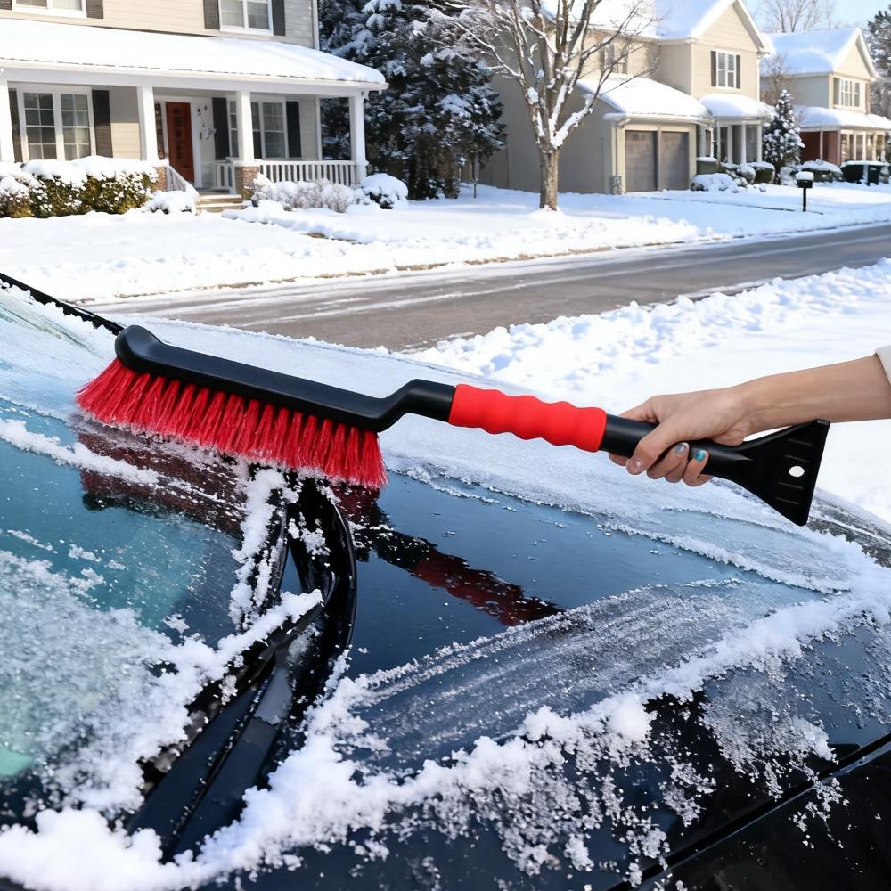 Ice Scrapers for Car Windshield 2 In 1 Snow Scraper and Brush Ergonomic Foam Grip Snow Cleaner for Car Window Ice Scraper 43cm