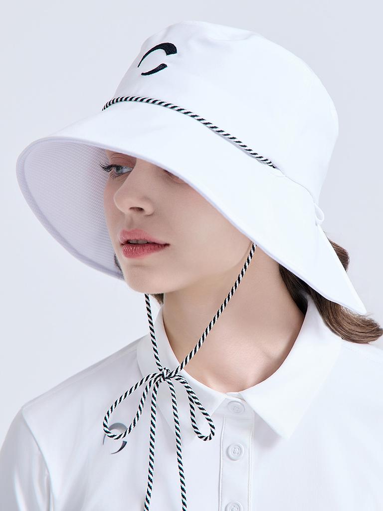 CHALLENGER Women'S Strap Point Mesh Bucket Hat White