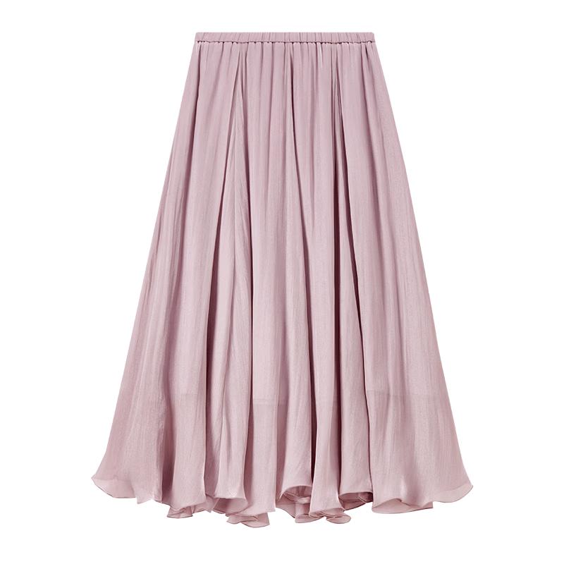 Elegant Flowy A-Line Midi Skirt