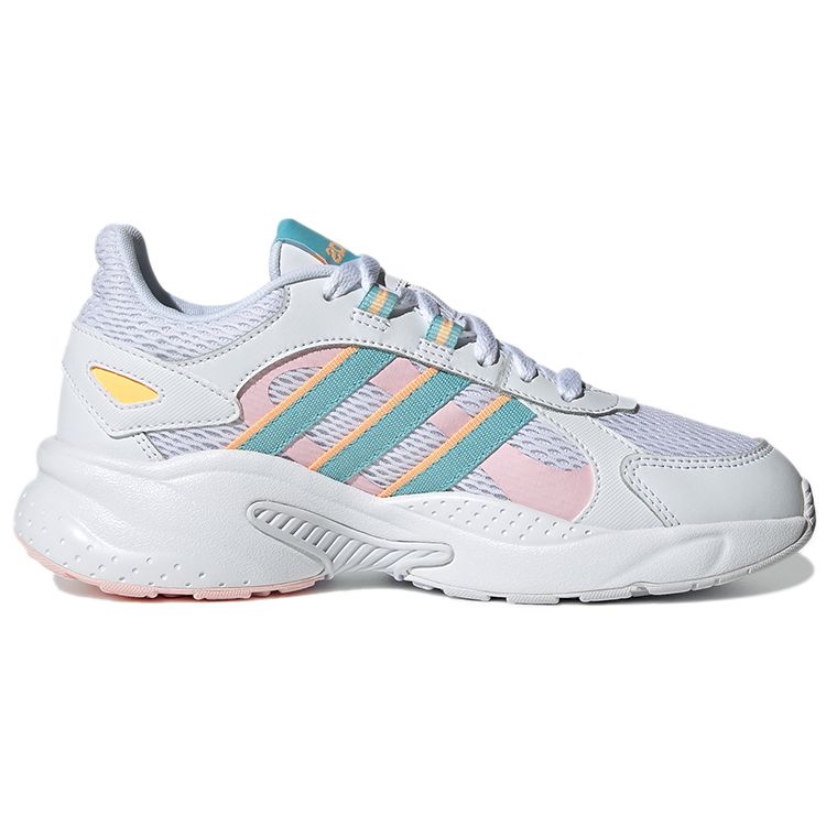 Adidas Neo Crazychaos Shadow Mesh Leather Retro Versatile Casual Non-Slip Low-Top Dad Shoes Women Sneakers White Blue Pink FZ1287