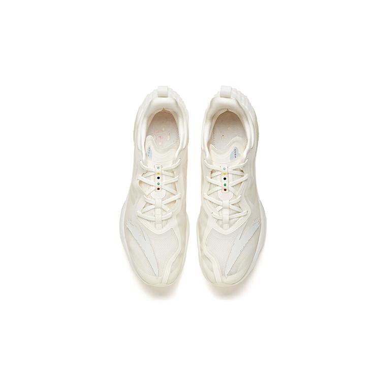 Anta Comfortable Cushioning Slip Resistant Abrasion Resistant Coverage Low Top Running Shoes Men's Ivory White 112035518A-3