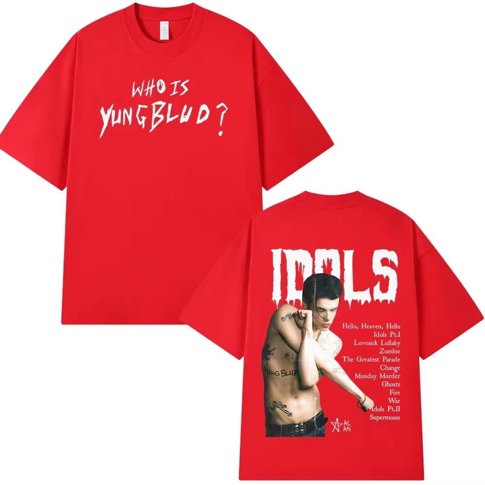 

Yungblud IDOLS The World Tour 2026 Merch T Shirt Men Women Hip Hop Tshirts Casual Cotton Oversized Gothic Punk Loose TShirts S