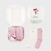 REDSSOCKSOO [Mini Burger Packaging] Soft Angora-feel Embroidery Point Socks Rssw113