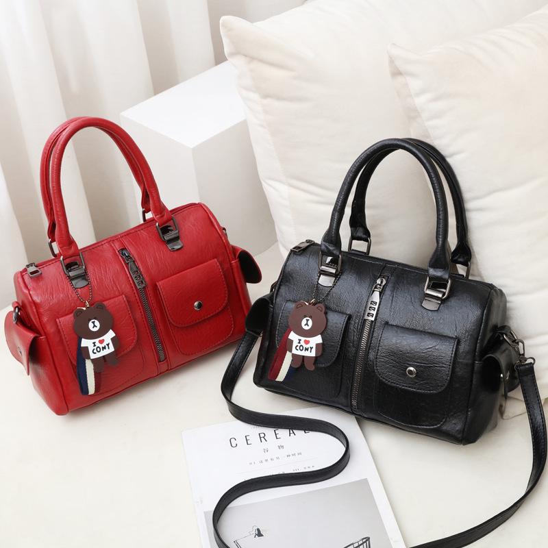 SCIONE Fashion Women's Handbags Pure Color Steel Clip Women's Bags Large Capacity Bags