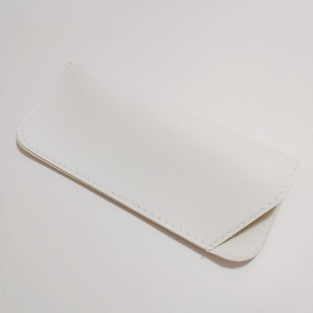 

Чохол-тримач для окулярів з PU шкіри М який мішечок для сонцезахисних окулярів Портативні сумки для зберігання окулярів білий