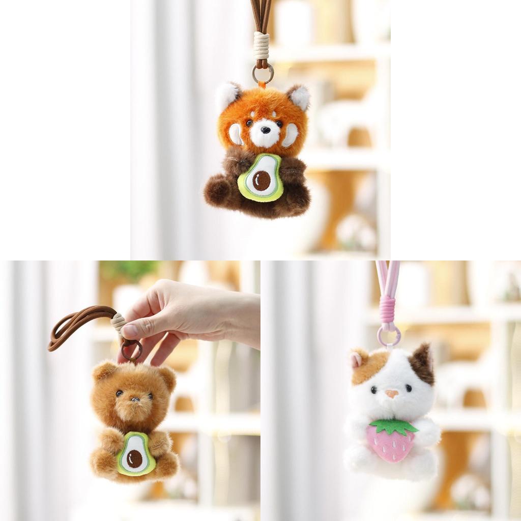 Chaveiro de Pelúcia de Elefante Para Meninas Decoração de Animal Fofa Presente