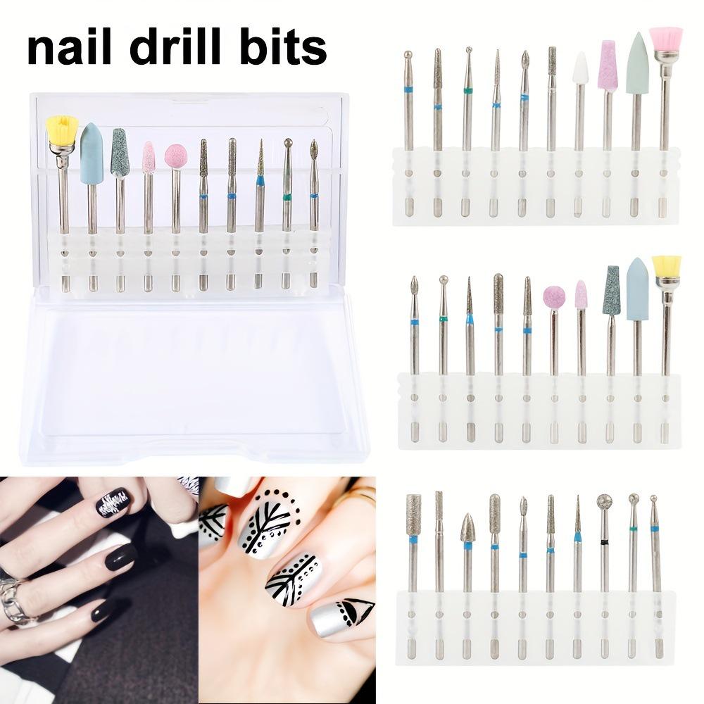 

10-in-1 Diamond Nail Drill Bit and Grinder for Shaping, Removal, and Art