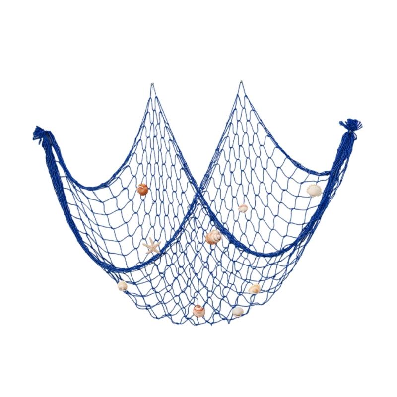 Ocean Themed Decorative Fish Net Wall Hanging for Parties and Interior Fishing Net Decoration 150x200cm