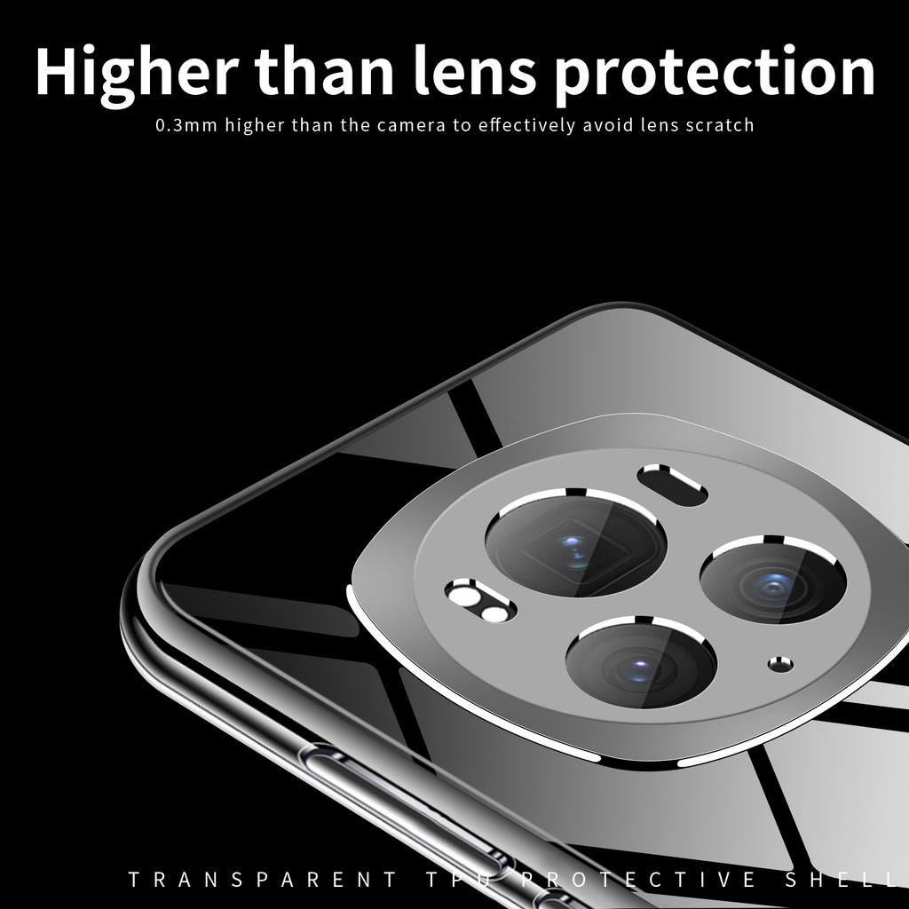 MOFI For Honor Magic6 Pro 5G Clear Case Fiexible TPU Shockproof Phone Cover