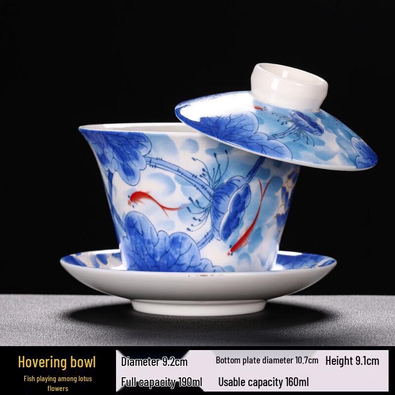 High-Grade Ceramic Lidded Tea Bowl