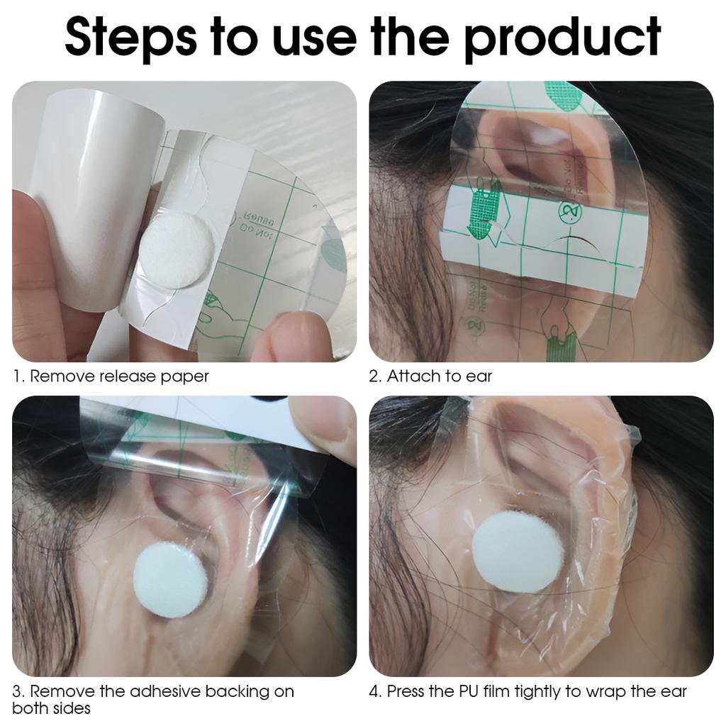 20Pcs Upgraded Waterproof Ear Protector Swimming Cover Caps Salon Hairdressing Dye Shield Protection Shower Cap Tool
