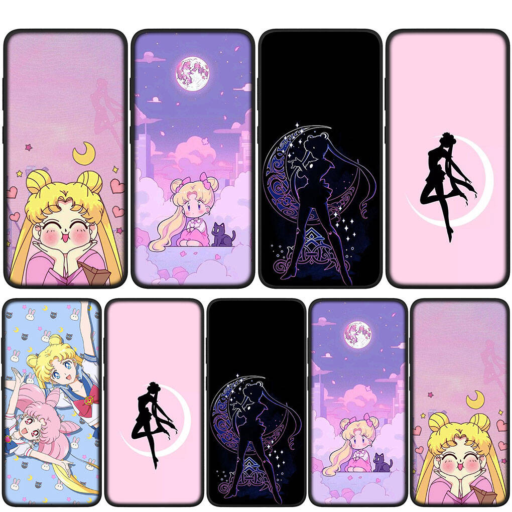 Cover for iPhone 17 16 15 Xiaomi Poco Redmi Note 14 13 12 11 Pro Max 9 16e Samsung Galaxy S25 S24 S23 OPPO Huawei Anime Sailor Moon Girl Phone Case