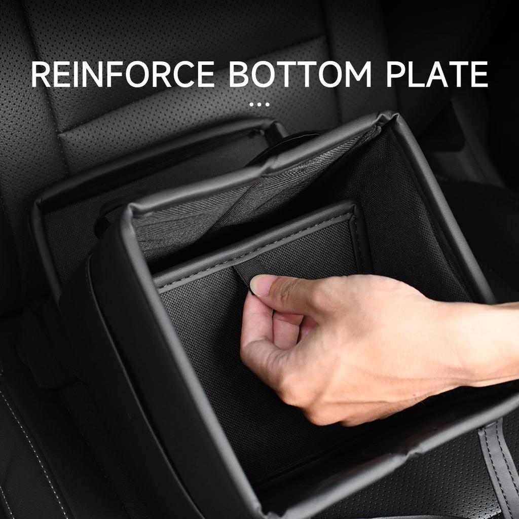 Faltbare Auto-Kofferraumbox Große Kapazität Auto Multifunktionale Werkzeugaufbewahrungstasche Verstauen Aufräumen Auto Mülleimer PU-Leder Autositz