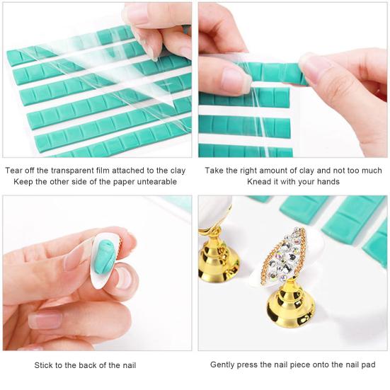 Nail Adhesive Glue Clay Strong Stickiness Removable Reusable Nail Art Manicure Clay