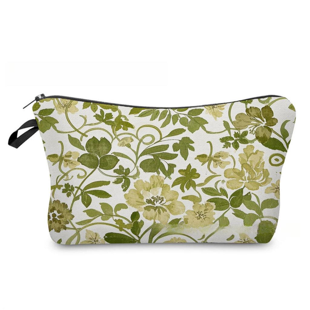 Women Floral Print Cosmetic Bag Toiletries Organize Travel Storage Case 6878 KTB