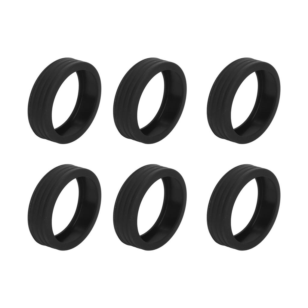 16 Stück Gepäckradabdeckung Geräuschreduzierung Vibrationsdämpfung Silikon Gepäckkoffer Rollenabdeckung Schwarz