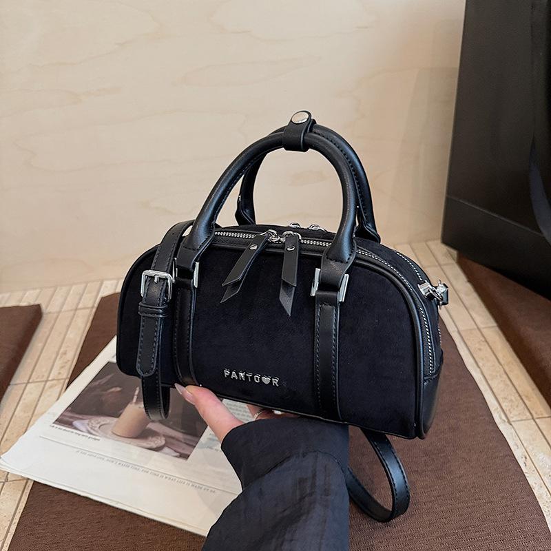 

Премиальная нишевая сумка женская осенне-зимняя новая ретро на плечо, сумка-мессенджер, портативная сумка-подушка чёрный