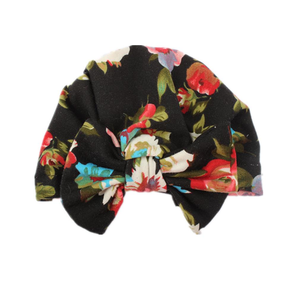 Children  Soft Cotton Warm Hat Delicate Bowknot Cap for Autumn Winter