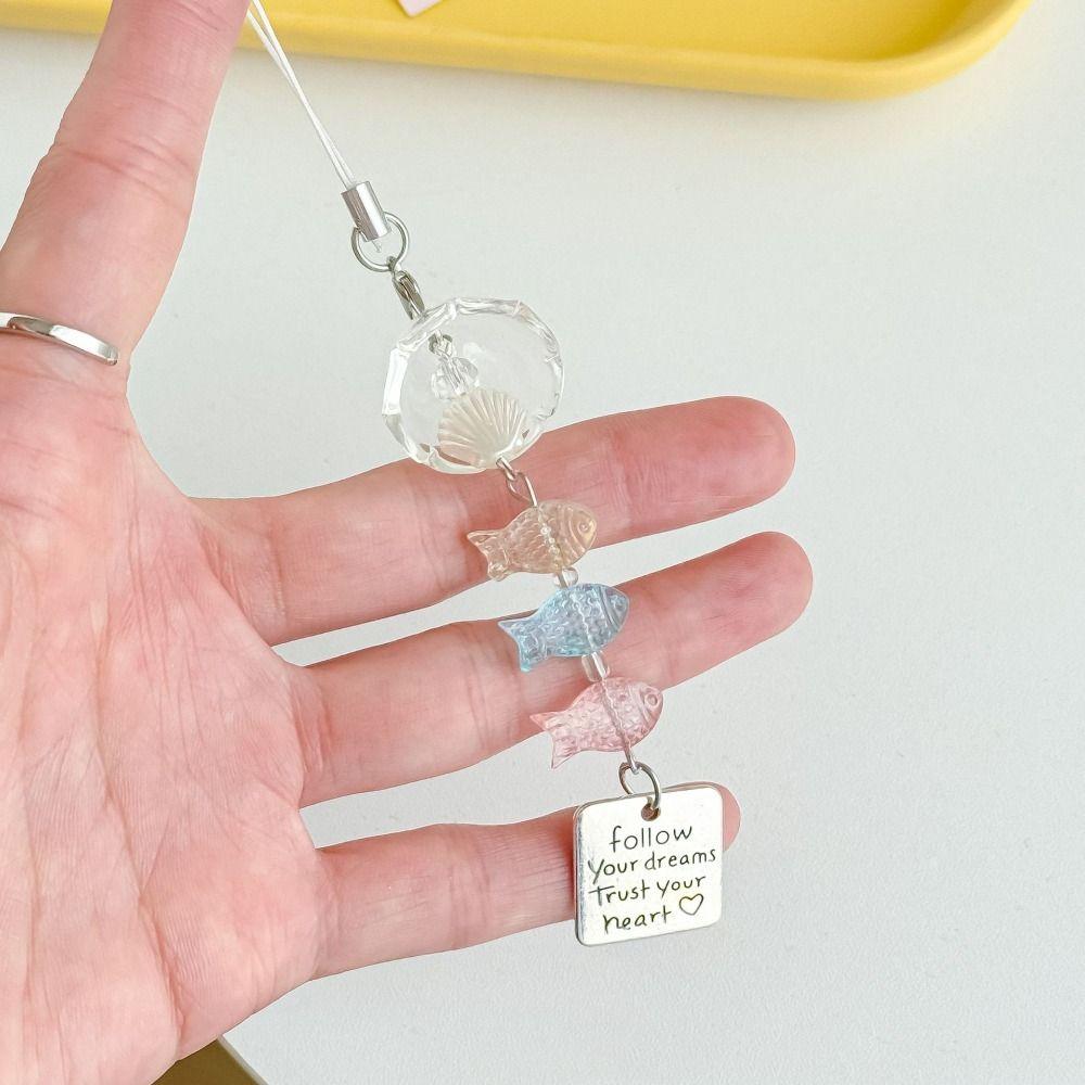 For CCD Camera Phone Charms Pendant INS Cute Fish Schoolbag Accessories Decor  Kawaii Gift
