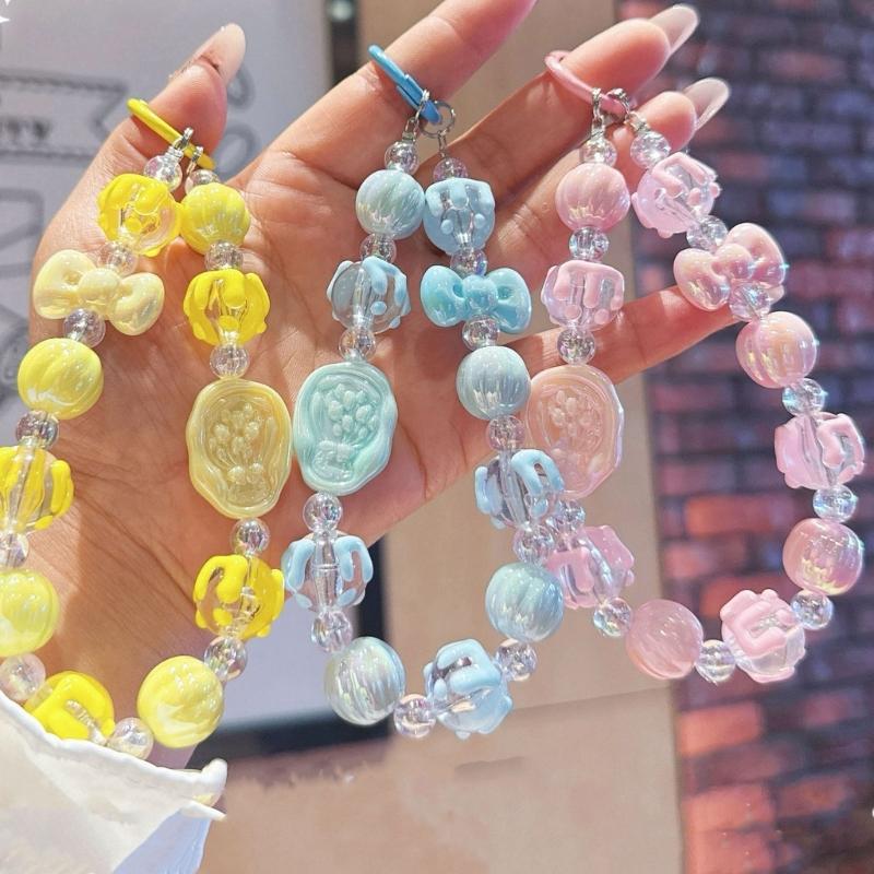 Eye Catching Mobile Phone Chain Handmade Beaded Cellphone Lanyard For Women Girls Telephone Strap Jewelry Drop-resistant
