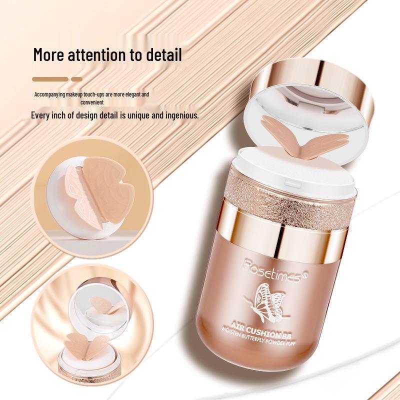 Authentic Butterfly BB Cream: Long-Lasting, Waterproof, Brightening Cushion with Moisturizing Concealer and Foundation