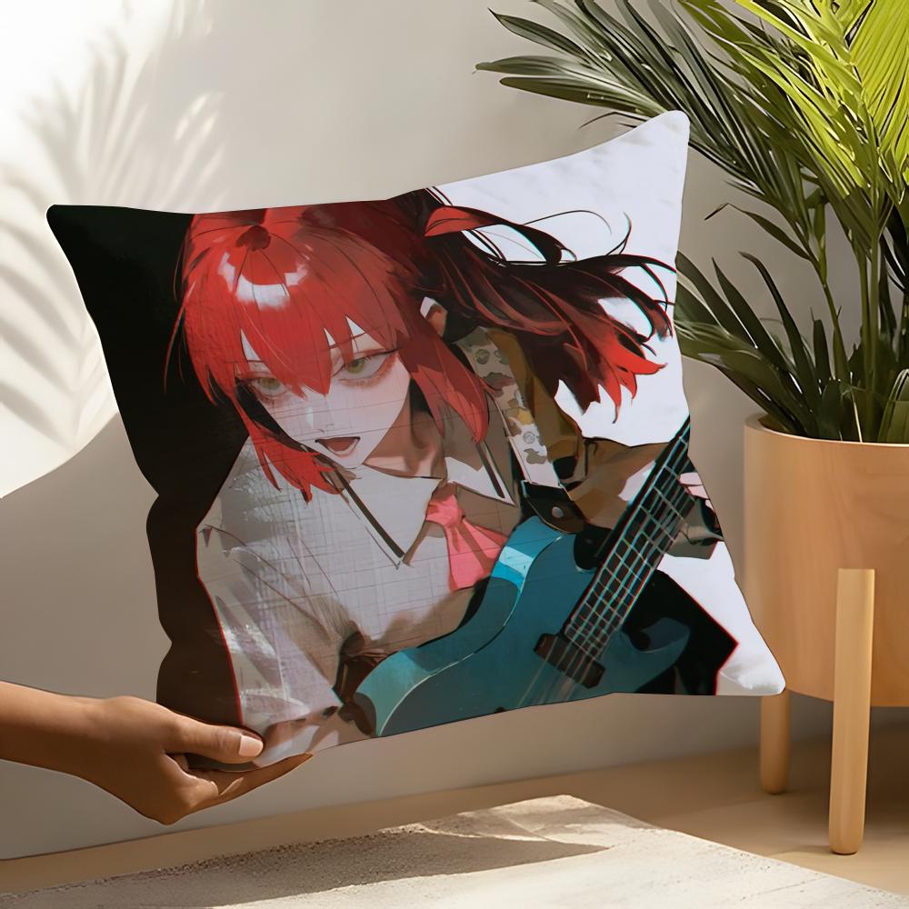 Anime Singer B-Bocchi The Rock Cartoon Pillow Case Linen Cushion Covers For Decorative Sofa Home Pillows Case