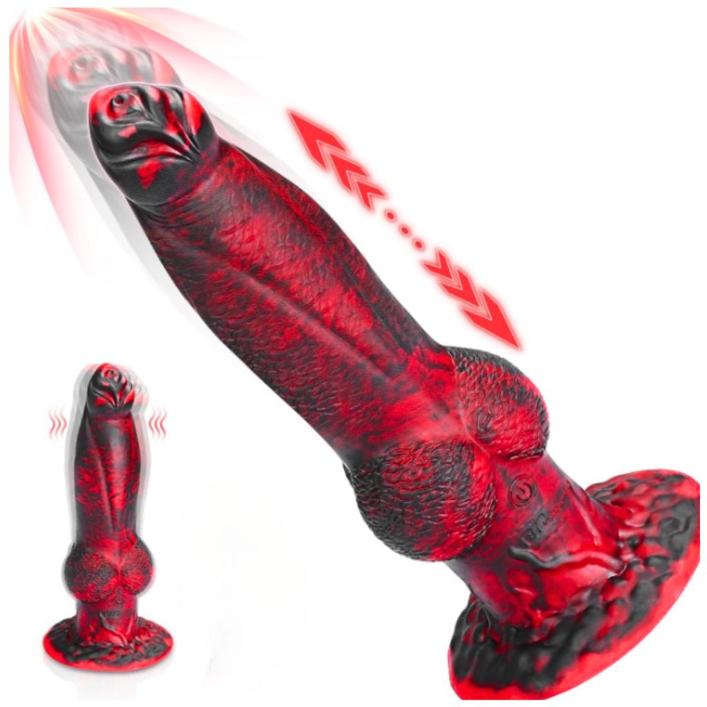 Dildo penis na přísavce člen s varlaty sex vibrátor masturbátor velký