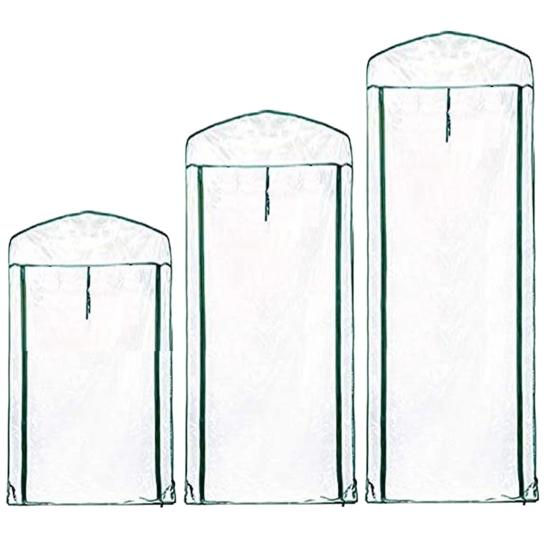 Klar PVC Drivhus-erstatningsdeksel med glidelåsdør Optimalt sollys Plantevekst Synlighet UV-bestandig drivhusfilm Hageutstyr