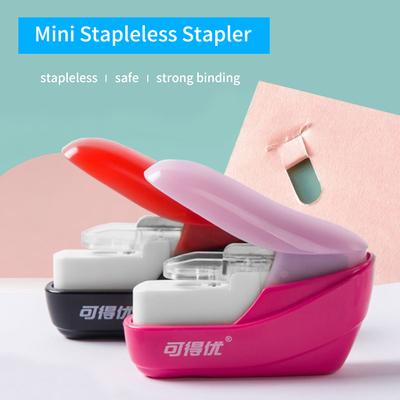 KW triO Hand Held Mini Safe Stapler No Staples Stapleless 4 Sheets Capacity for Paper Binding Shop School Office Home