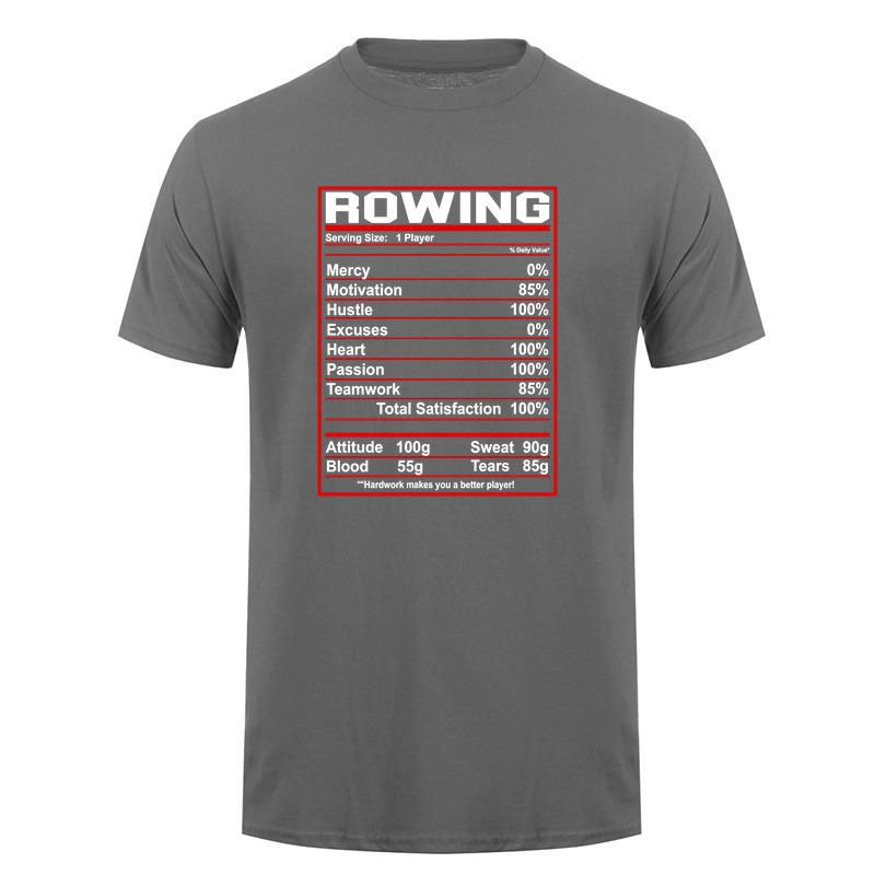 Rowing Nutrition Facts Funny Rower Crew Team Tshirt Sports Athlete Unisex T Shirts Da582
