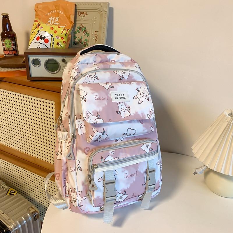 

Versatile Large Capacity Animal Pattern Backpack For Boys And Girls In Purple And Blue рожевий