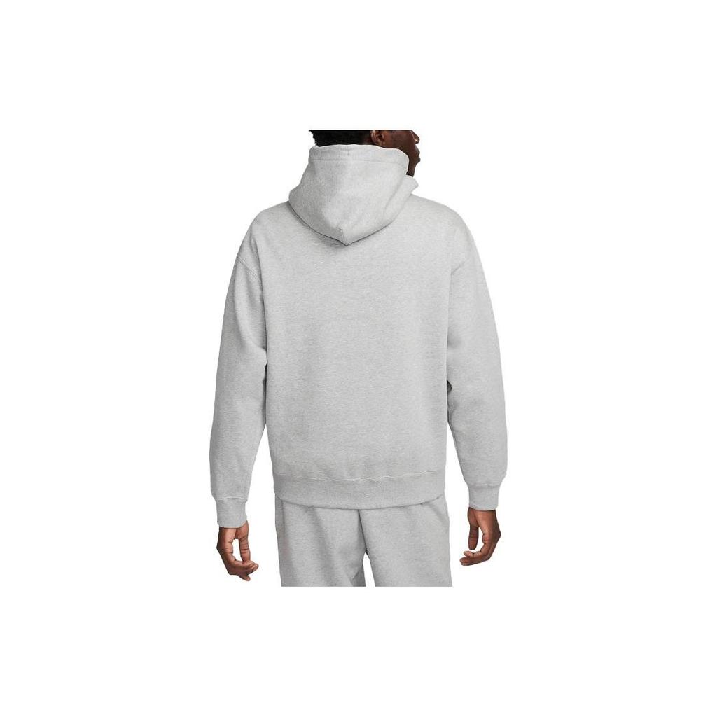 Nike Solo Swoosh Men's Fleece Pullover Hoodie Dark Grey Heather DX1355-063