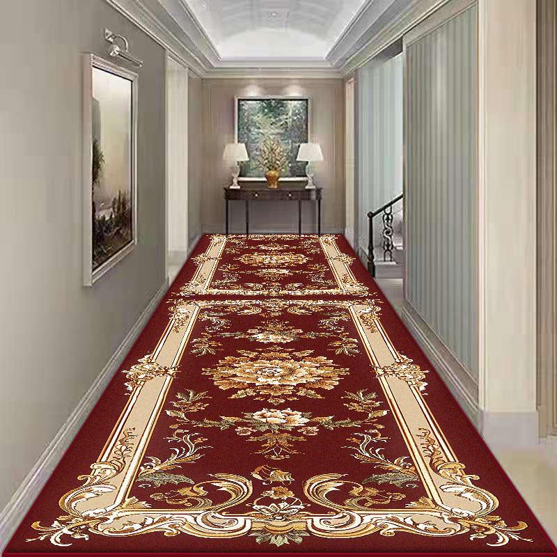 

European Style Hallway Carpet Antislip Senior Hall Aisle Long Rug Soft Stairway Passageway Decoration Mat Luxury Easy Cleaning 160*200cm