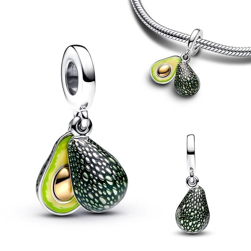 New in Favorite Avocado Charm Bead Charms Bead Charms Fits 3mm Authentic Bracelets copper Women Necklaces Do It Yourself Charm Bead Charms Fine Jewell