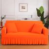 High Elastic Stretchable Cushion Couch Sofa Cover with Skirt Seersucker Sofa Slipcover Easy Fitted  Furniture Protector