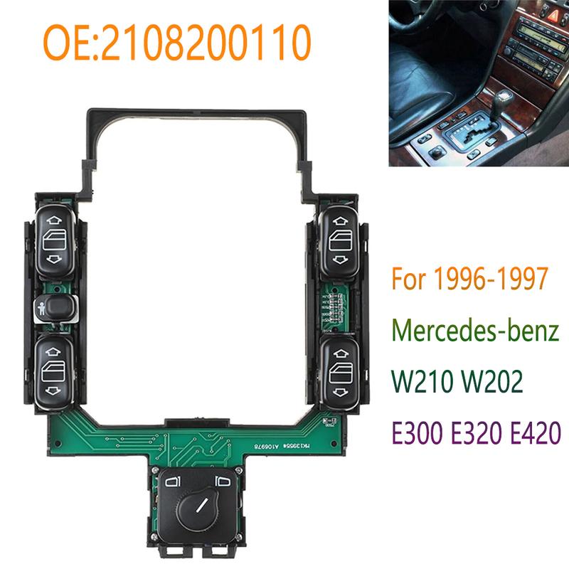 Car Accessories 2108200110 for Mercedes-benz W210 W202 E300 E320 E420 Electric Power Window Mirror Switch Regulator Button Parts