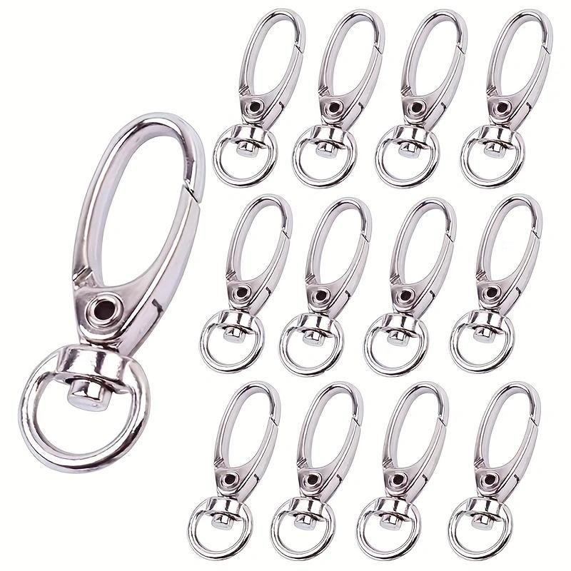WTEMPO 20ks/set Klínová přezka ze slitiny zinku Stříbrná klíčenka Nerezavějící taška s přezkou pro psy Hardware Příslušenství