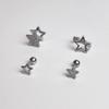Personality Rhinestones Stud Earrings For Women Men Punk Star Earring Sliver Piercing Ear Studs Couples Fashion Jewelry