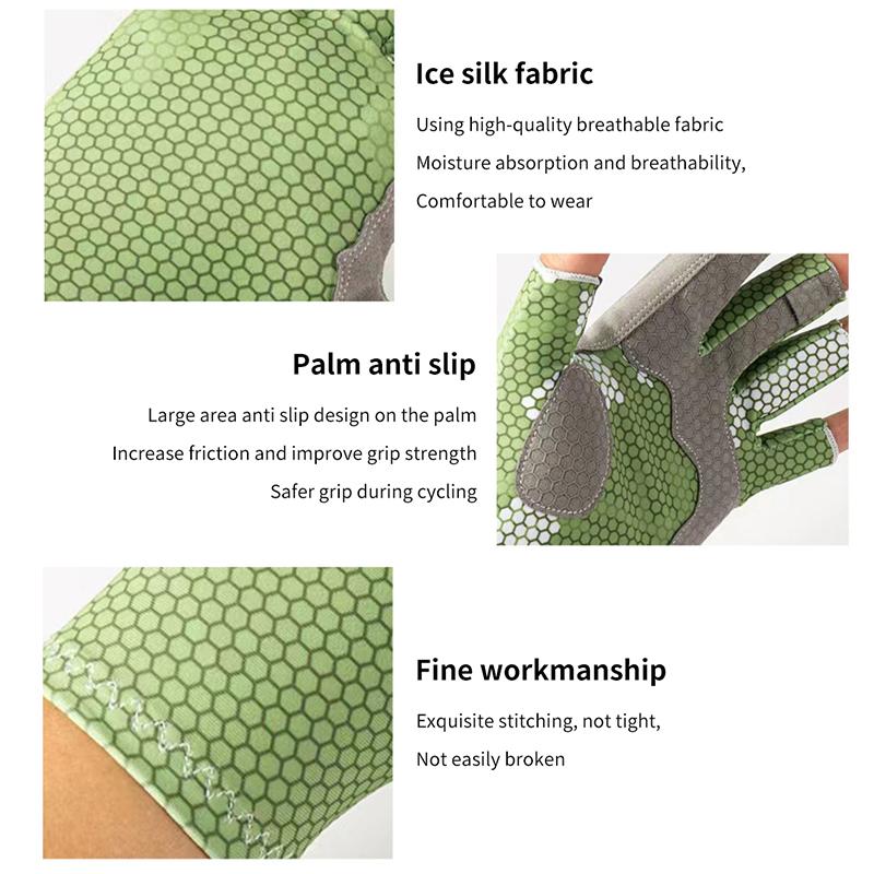 Half Finger Fishing Gloves Anti-Sting Workout Gloves Wear-Resistant Anti-Cutting Breathable Non-Slip Outdoor Fishing Accessories