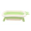 Collapsible Baby Bathtub Drain Hole Bunny Shape Infants Bathtub for Infant Travel Large Green