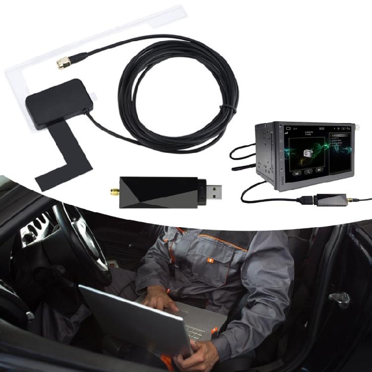 Car Radio Tuner DAB+ Receiver Stereo Receiver DAB+ Antenna with USB Adapter DAB+ Dongle Universal