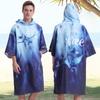 2025 Quick-Dry Hooded Swim Poncho with Zipper - Portable Bathrobe and Beach Towel