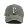 Dragon Print Washed Distressed Soft Top Outdoor Sunshade Baseball Cap for Men and Women Versatile Baseball Cap