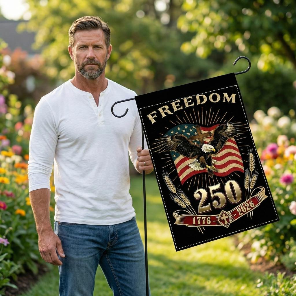 The People 1776-2026 Flag Memorial Day Patriotic 250th Birthday 250 Years United States Indoor Garden Decoration (250 YEARS)