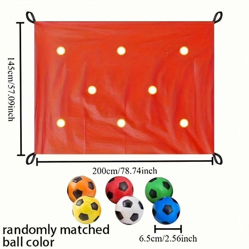 

Team Building Game Set Throw Ball on Cave Mat 198.12x144.78 Cm Includes 6 Randomly Colored Balls in 3 Colors Perfect for Work красный