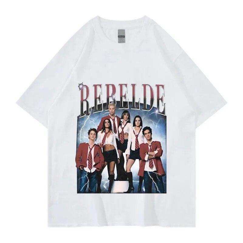 Limited Rebelde Rbd Concert Graphic T Shirts Vintage 90S Classic Mexican Tv Series T-Shirt Unisex WoUnisex Oversized TShirt Streetwear