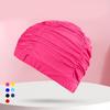 Fabric Swim Caps for Short Hair Long Hair, Nylon Cloth Swimming Caps Elastic Swim Caps Comfort Swim Hats for Women Man