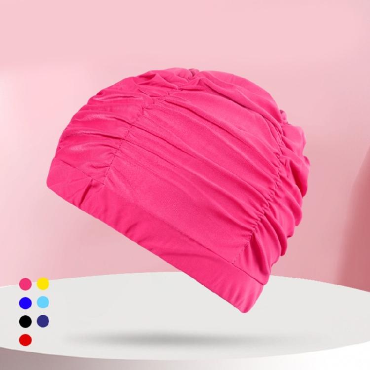 Fabric Swim Caps for Short Hair Long Hair, Nylon Cloth Swimming Caps Elastic Swim Caps Comfort Swim Hats for Women Man