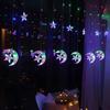 LED Moon Hugging Star Curtain Light Ins Room Decoration Light Star Moon Light String Color Light Christmas Light