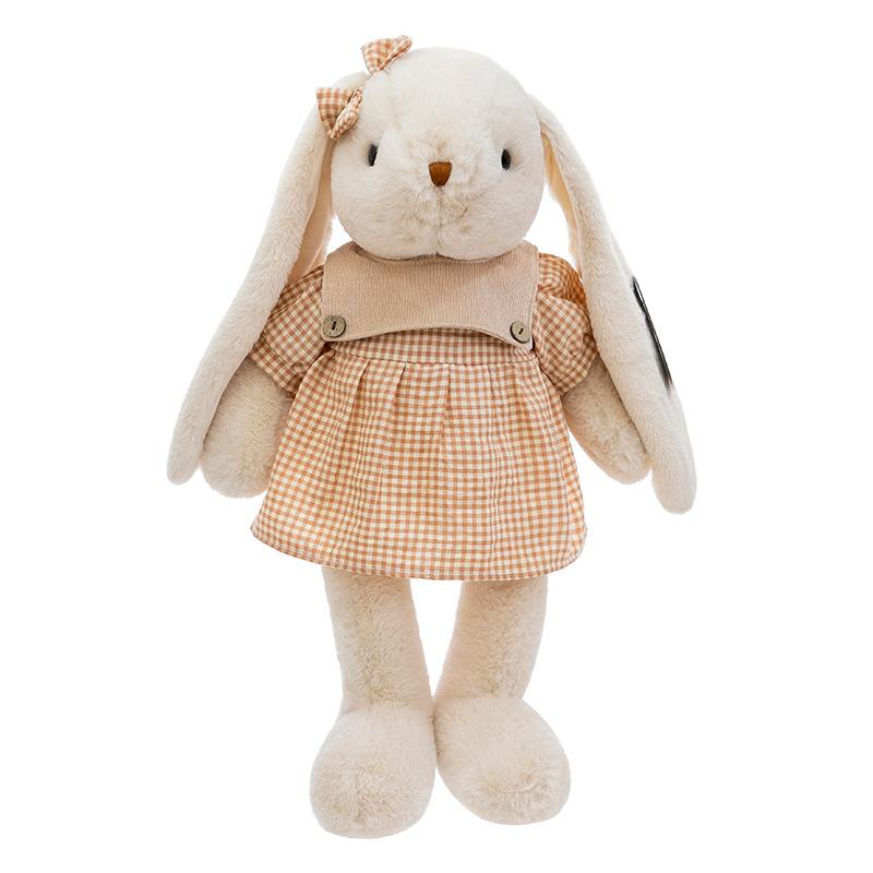 Lily Rabbit Plush Toy Cute Coffee Long Ears Rabbit Doll Ragdoll Birthday Gift Rabbit Machine